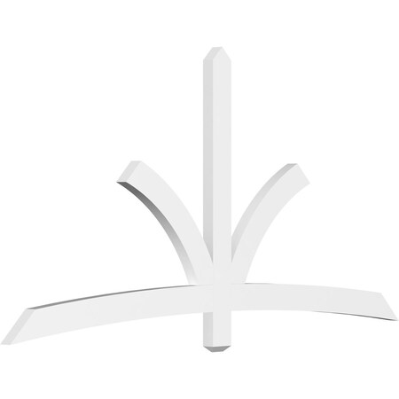 Ekena Millwork Davenport Architectural Grade PVC Gable Bracket, 84"W x 42"H x 2"D x 4"F, 12/12 Pitch GBP084X42X0204DAV00
